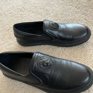 Versace men shoes barley used made in Italy Vintage Versace Classic Men Dress Monk Leather Shoes 2000  main image 4